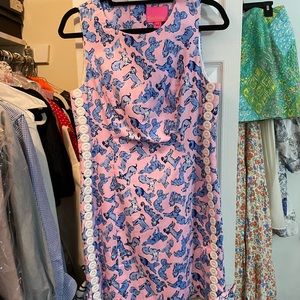 Lilly Pulitzer Dog Print Shift Size 8